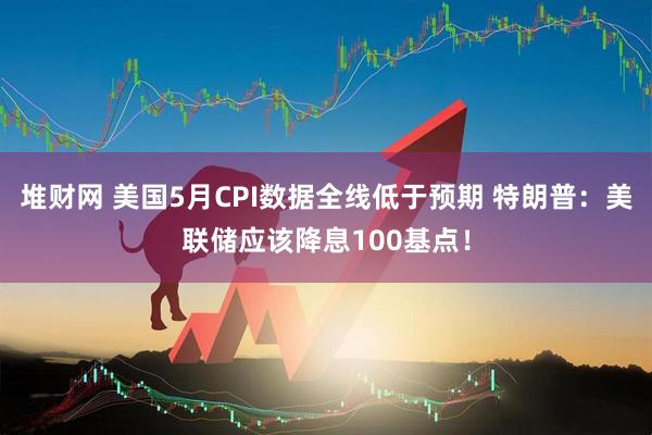 堆财网 美国5月CPI数据全线低于预期 特朗普：美联储应该降息100基点！
